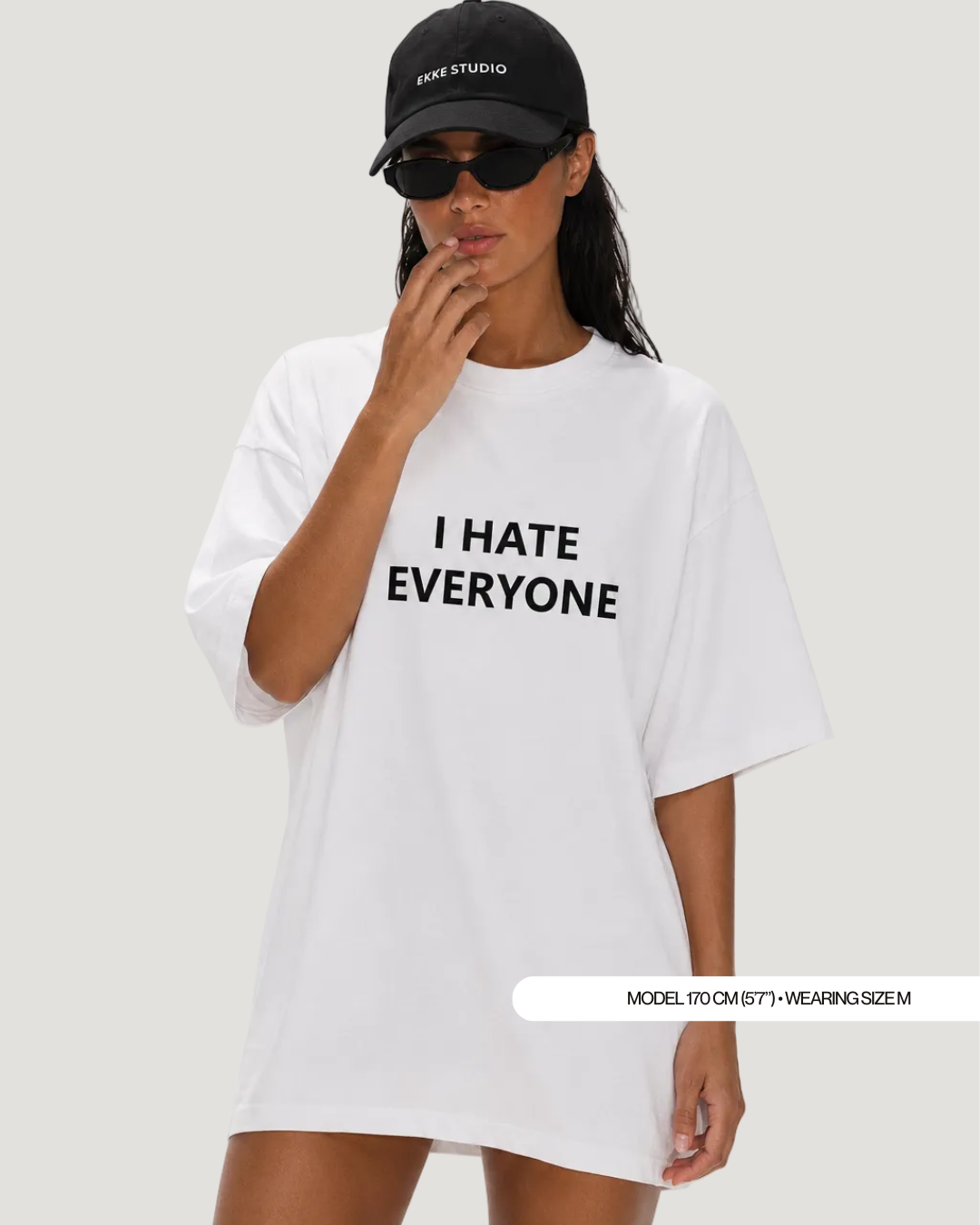 Odio a todo el mundo - Camiseta extragrande orgánica unisex