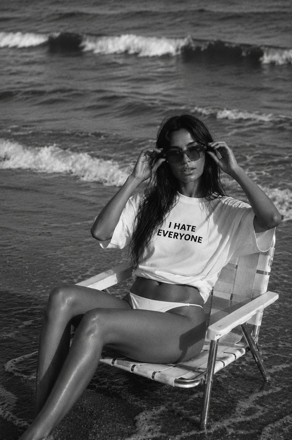 Odio a todo el mundo - Camiseta extragrande orgánica unisex